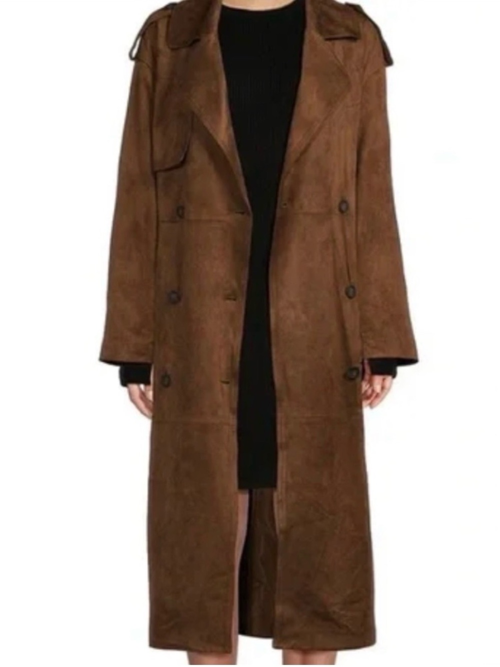 Gianni Bini Suede Trench Coat